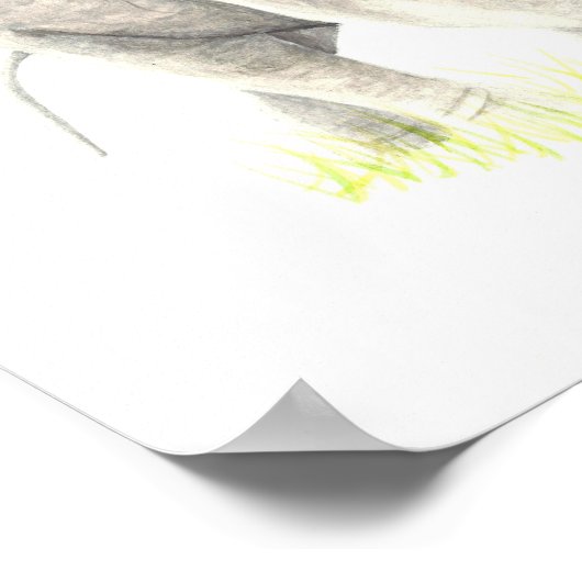 Nursery wall art safari animals poster (Hoek)