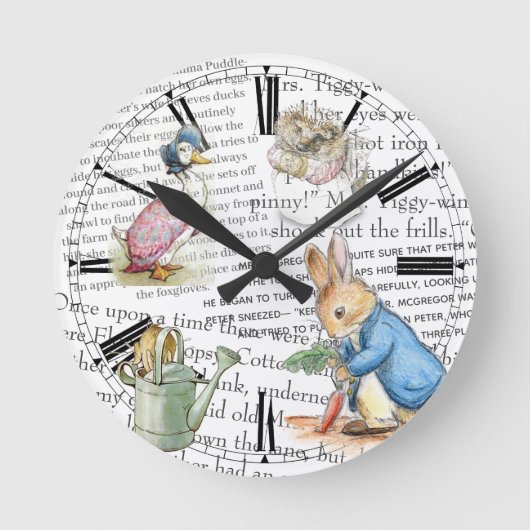 Nursery Wall Clock - Verhaal tijd Ronde Klok (Voorkant)