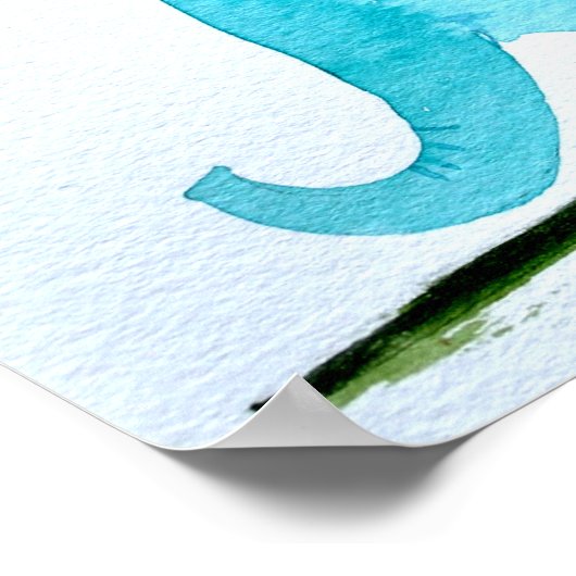 Nursery wallart_ waterverf Elephant and roze bird Poster (Hoek)