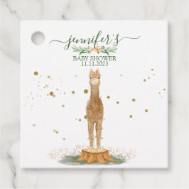 Nursery Watercolor Animal Love Alpaca Baby Bedankjes Labels