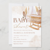 Nursery Wieg Boho Genderneutraal Baby shower Kaart (Voorkant)