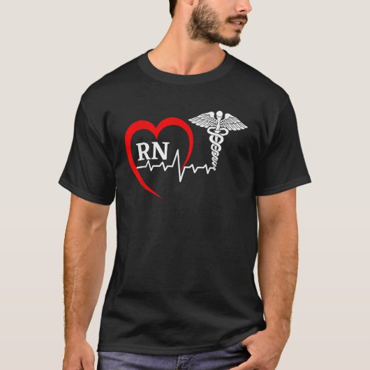 Nurses Day Caduceus Nurse Week 2023 Heartbeat Medi T-shirt (Voorkant)