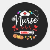 Nurse's Day Nurse Life Nurse Week 2025 Vrouwen Ronde Sticker (Voorkant)
