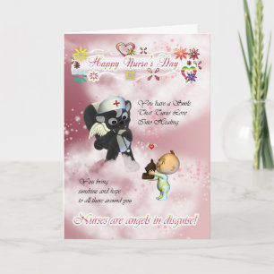 Nurse's Day schattige kleine baby en leuke verplee Kaart