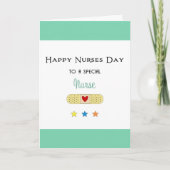 Nurses Day Wenskaart-Bandaide en sterren Kaart (Voorkant)
