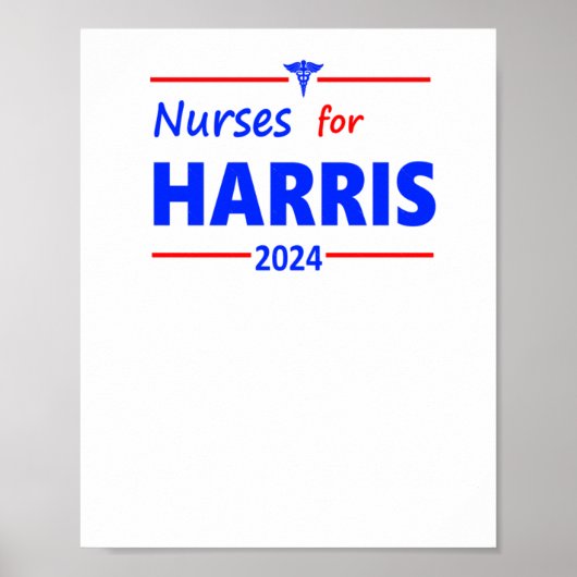 Nurses For Harris 2024 Campagne Sticker  Poster (Voorkant)