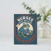Nurses Frog Brigade – Healers on the Frontline Briefkaart (Staand voorkant)