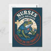 Nurses Frog Brigade – Healers on the Frontline Briefkaart (Voorkant / Achterkant)