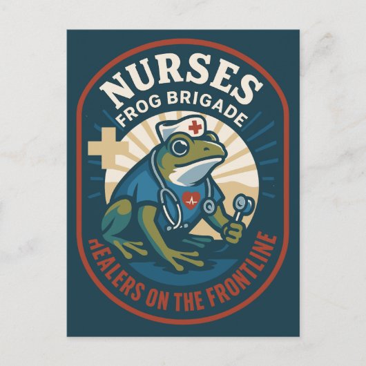 Nurses Frog Brigade – Healers on the Frontline Briefkaart (Voorkant)
