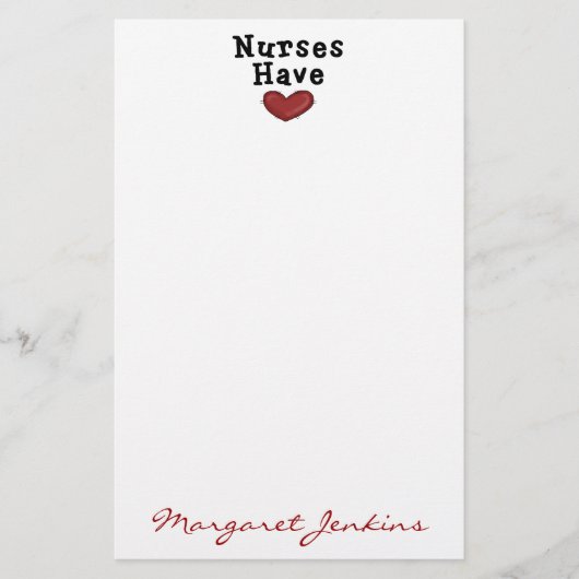 Nurses Have Heart Stationery beroemd gemaakt door  Briefpapier (Voorkant)