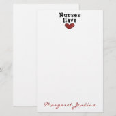 Nurses Have Heart Stationery beroemd gemaakt door  Briefpapier (Voorkant / Achterkant)