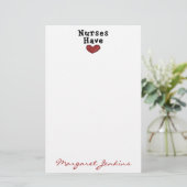 Nurses Have Heart Stationery beroemd gemaakt door  Briefpapier (Staand voorkant)