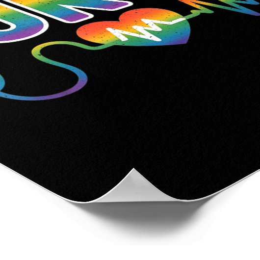 Nurse's Life Lgbt Heart Stethoscope Nurse Week  Poster (Hoek)