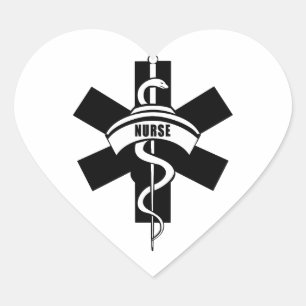 Nurses Medical Symbool Hart Sticker