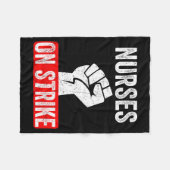 Nurses On Strike Nnu National Nurses United Staffi Fleece Deken (Voorkant (Horizontaal))