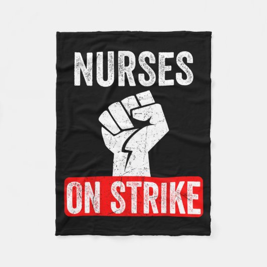 Nurses On Strike Nnu National Nurses United Staffi Fleece Deken (Voorkant)