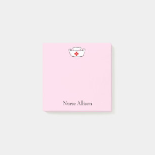 Nurse's Pet Naam toevoegen Roze 3x3 Post-it® Notes