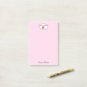 Nurse's Pet Naam toevoegen Roze 4x6 Post-it® Notes (Op bureau)