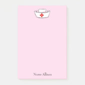 Nurse's Pet Naam toevoegen Roze 4x6 Post-it® Notes (Voorkant)