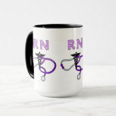 Nurses RN Stethoscoop Mok (Voorkant links)