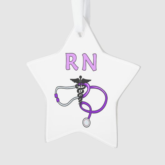 Nurses RN Stethoscoop Ornament (voorkant)