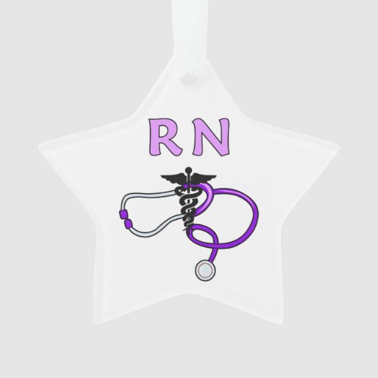 Nurses RN Stethoscoop Ornament (voorkant)