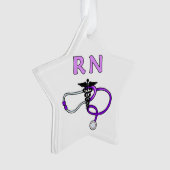 Nurses RN Stethoscoop Ornament (voorkant)