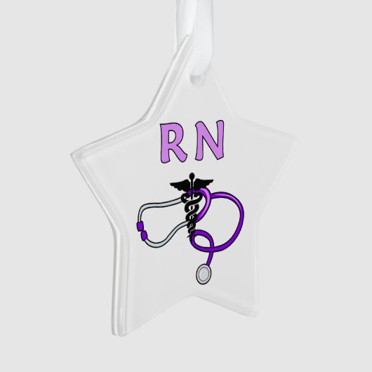Nurses RN Stethoscoop Ornament (voorkant)