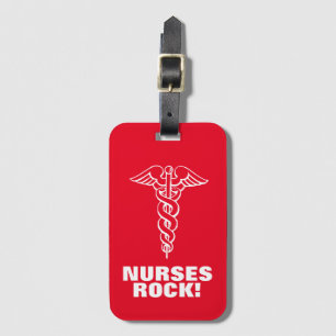 NURSES ROCK bagagelabel   cadeauideeën voor verple