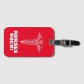 NURSES ROCK bagagelabel | cadeauideeën voor verple (Voorkant (horizontaal))
