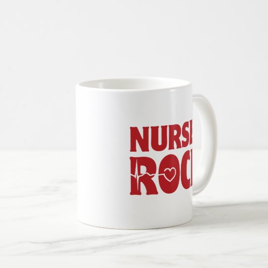 Nurses Rock Coffee Mok (Voorkant rechts)