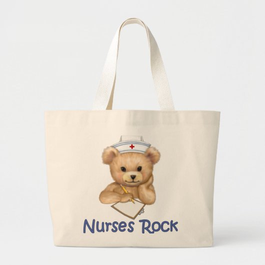Nurses Rock Grote Tote Bag (Voorkant)