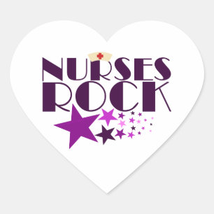Nurses Rock Hart Sticker
