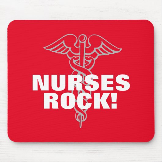 NURSES ROCK mousepad | cadeauidee voor kinderdagve Muismat (Voorkant)