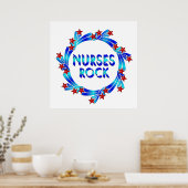 Nurses Rock Red Stars Poster (Keuken)