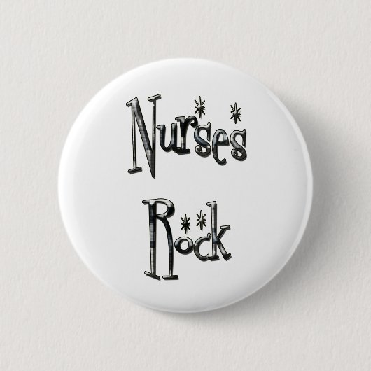 Nurses Rock Ronde Button 5,7 Cm (Voorkant)