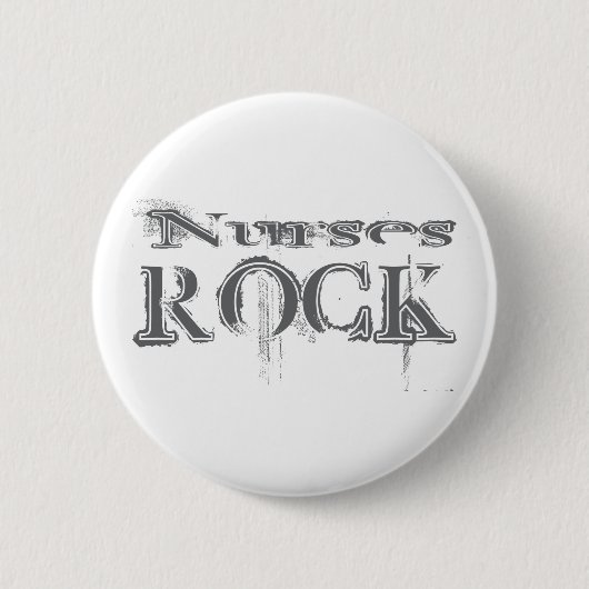 Nurses Rock Ronde Button 5,7 Cm (Voorkant)