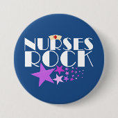 Nurses Rock Ronde Button 7,6 Cm (Voorkant)