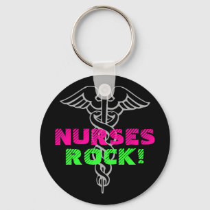Nurses Rock Sleutelhanger   Neonkleuren