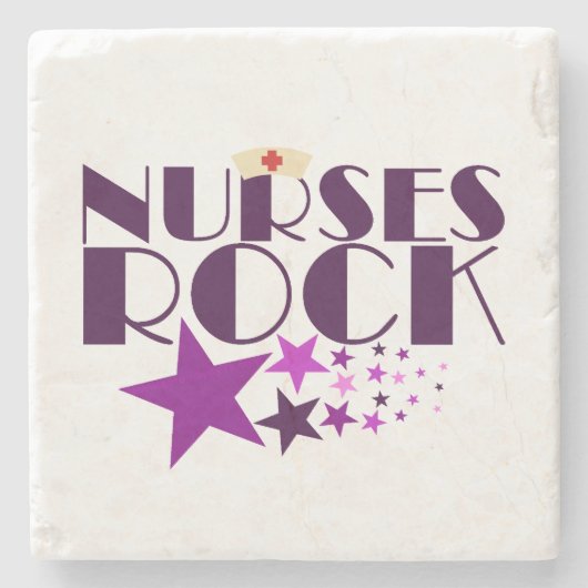 Nurses Rock Stenen Onderzetter (Voorkant)