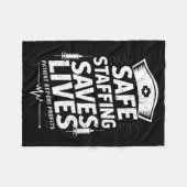 Nurses Strike Save Nursing Suprt Safe Staffing Sav Fleece Deken (Voorkant (Horizontaal))