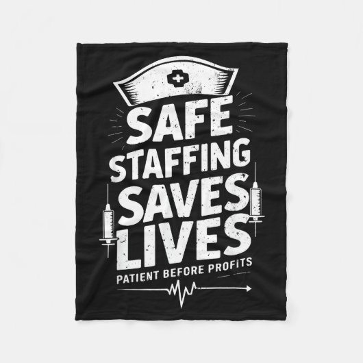Nurses Strike Save Nursing Suprt Safe Staffing Sav Fleece Deken (Voorkant)