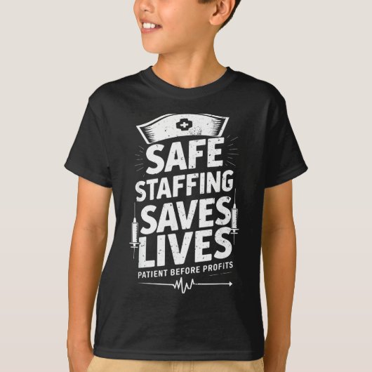 Nurses Strike Save Nursing Suprt Safe Staffing Sav T-shirt (Voorkant)