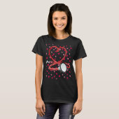 Nurses Valentines Day Hearts Stethoscope and Heart T-shirt (Voorkant volledig)