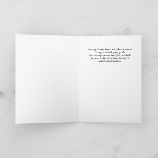 Nurses Week Chalkboard Theme for Staff Kaart (Binnen)