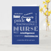 Nurses Week - Nurse Attributes-Blue Kaart (Gele Bloem)