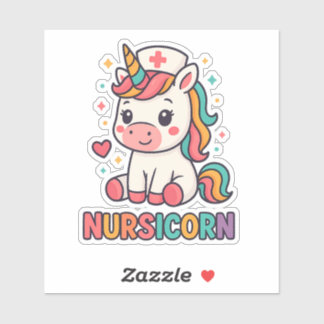 Nursicorn Schattigee Eenhoorn Nurse Sticker