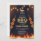 Nursing Afstuderen BBQ Uitnodiging | RN-symbool (Voorkant)