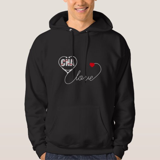 Nursing Assistant Stethoscope CNA Valentine's Day  Hoodie (Voorkant)