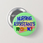 Nursing Assistants ROCK Ronde Button 5,7 Cm (Voorkant /achterkant)